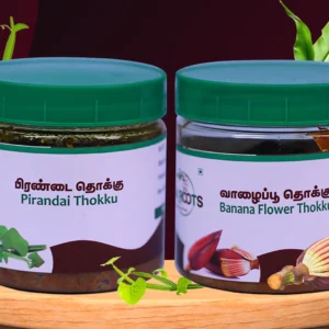 Pirandai Thokku + Vaalai Poo Thokku